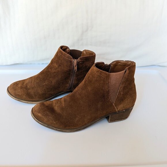 Kensie Suede Bootie Zip Up Women's 7 Bohemian Hippie - Picture 1 of 6